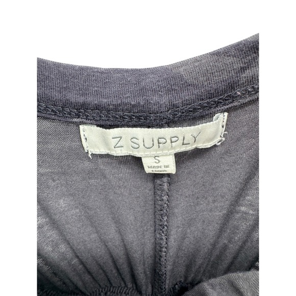 Z SUPPLY Purple Floral Wide Leg Jumpsuit Small Cropped Smocked‎ Back Pockets - Picture 4 of 7